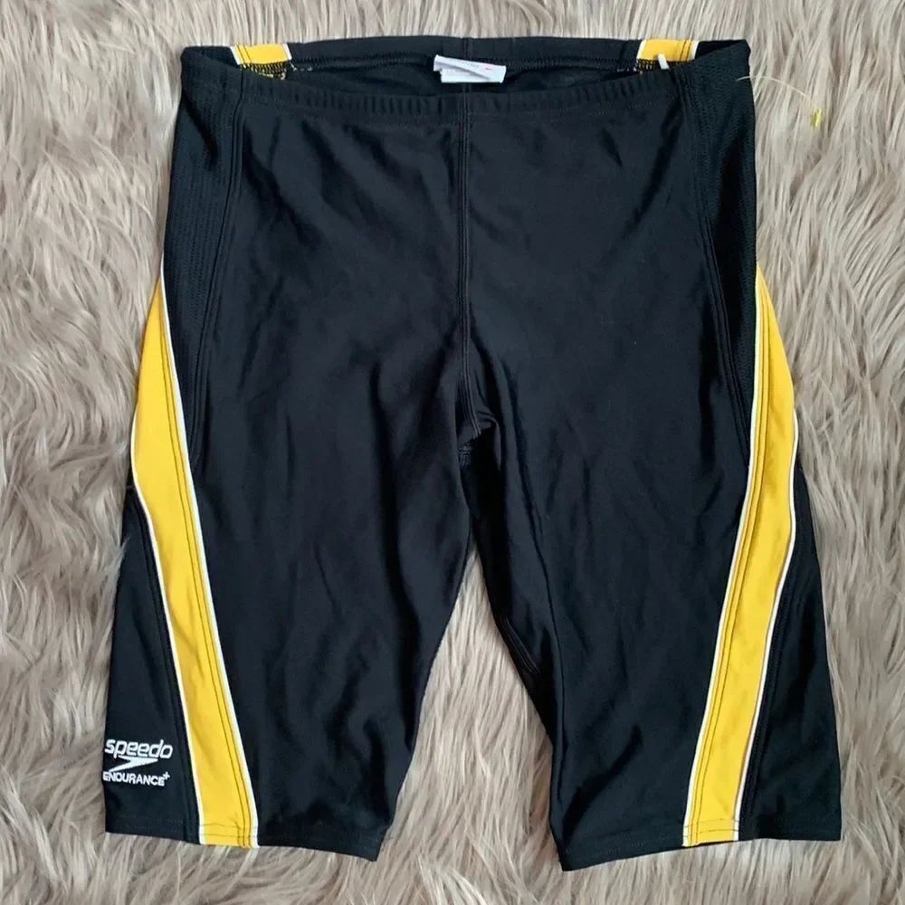 Speedo Endurance Fitted Shorts Swim Bottoms Swimwear 30 Black